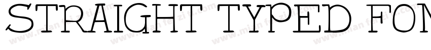 STRAIGHT TYPED FONT字体转换